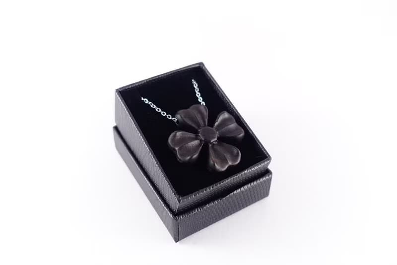 四葉心綻 Four Leaf Heart Bloom 黑色幸運草 原木 米里米特創意  項鍊  情人節 自信 禮物