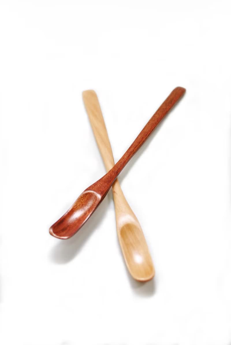 Islandoffer 島嶼製作 楠木淺深啡色長柄平頭咖啡攪拌匙(2枝)