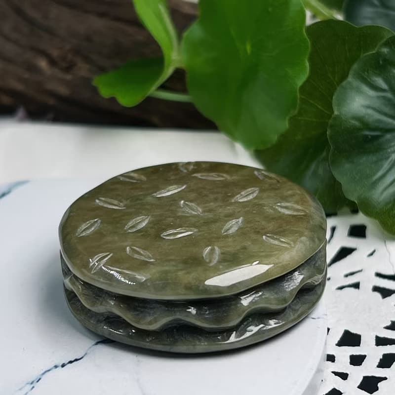 黃翡翡翠巧雕夾心餅乾擺件擺飾 | 天然緬甸玉A貨翡翠 | 送禮