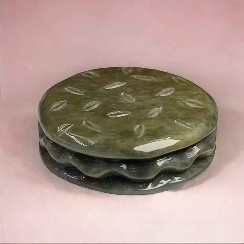 黃翡翡翠巧雕夾心餅乾擺件擺飾 | 天然緬甸玉A貨翡翠 | 送禮