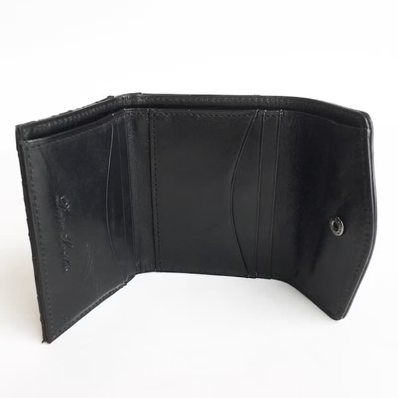 小さな三つ折り財布　Jackマイクロウォレット Black 名入れ・ギフト包装無料