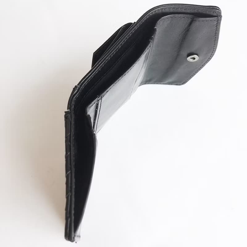 小さな三つ折り財布　Jackマイクロウォレット Black 名入れ・ギフト包装無料