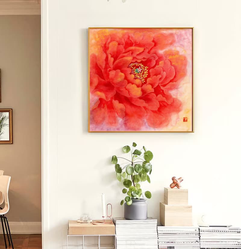 花開富貴牡丹花-客廳/臥室/玄關掛畫/新居落成賀禮/喬遷禮/入厝禮