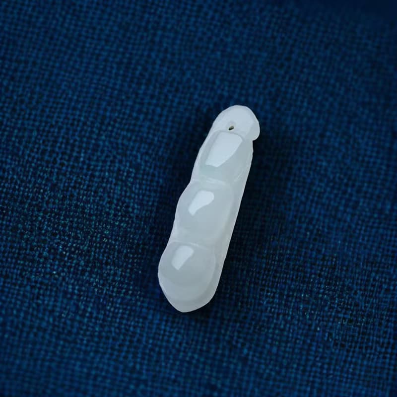 冰種翡翠福豆吊飾 | 天然緬甸玉翡翠A貨 | 送禮