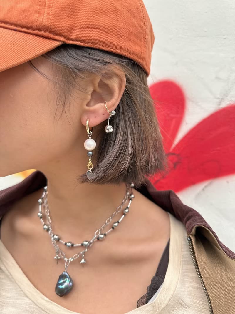 黑珍珠 白珍珠 耳飾耳環 時尚 型格