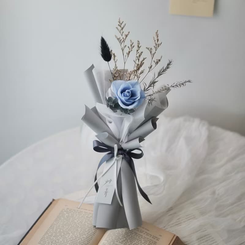 【艸弄Garden Lane Floral】寧靜灰藍/情人節花束/告白花束