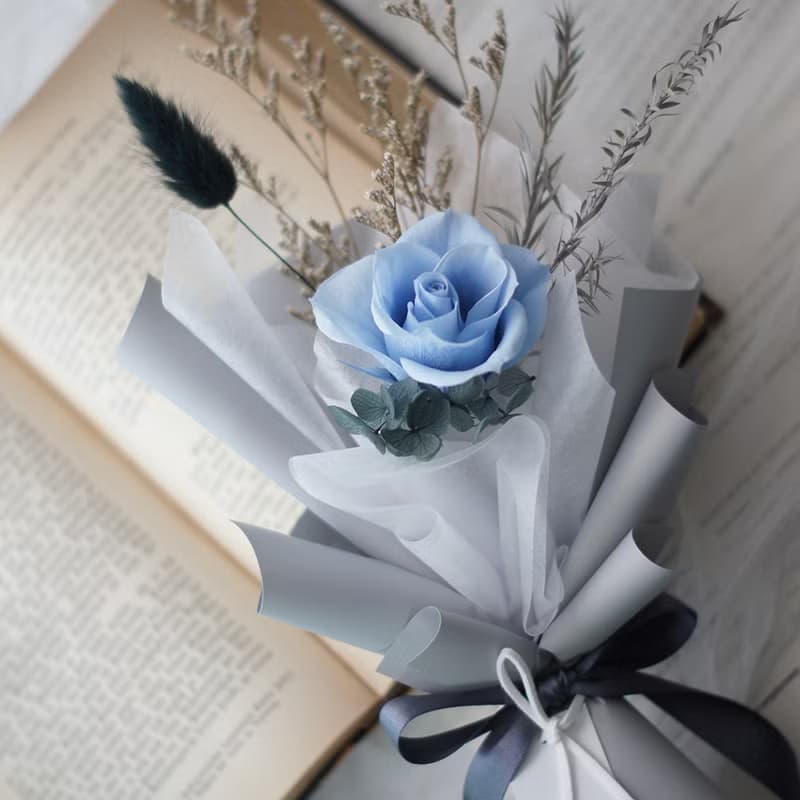 【艸弄Garden Lane Floral】寧靜灰藍/情人節花束/告白花束