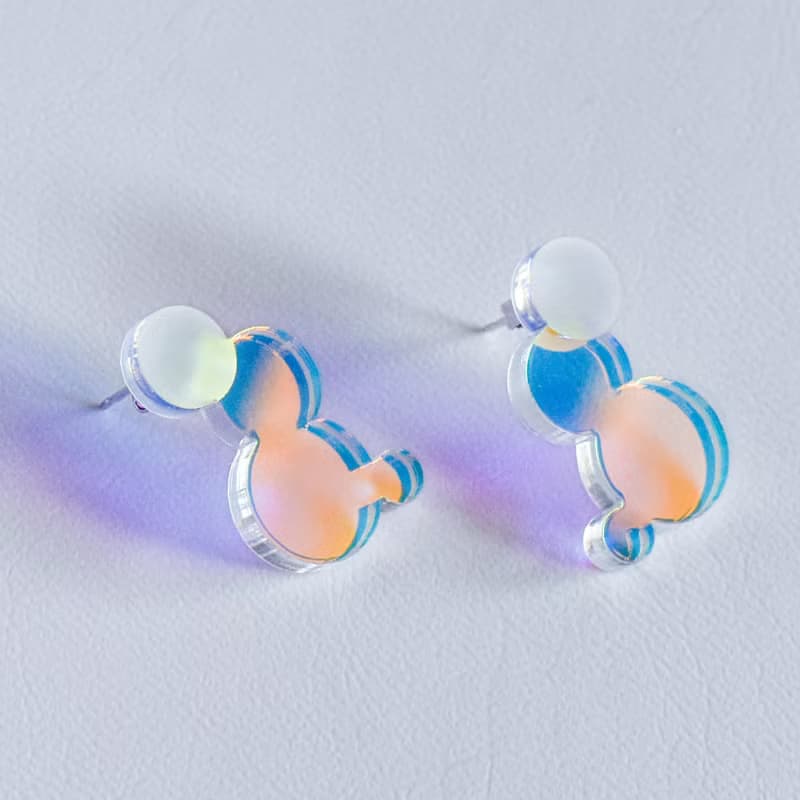 オーロラ泡沫ピアス/イヤリング