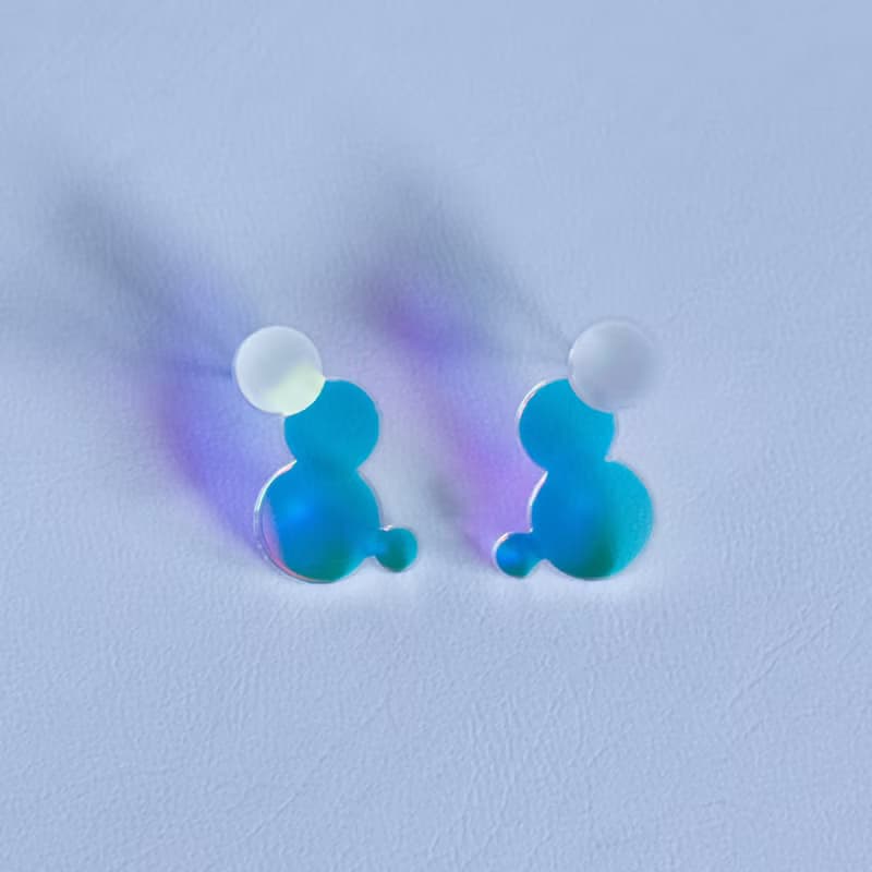 オーロラ泡沫ピアス/イヤリング