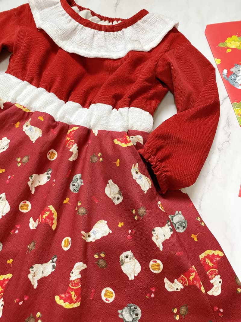 現貨 過年小兔 女童洋裝