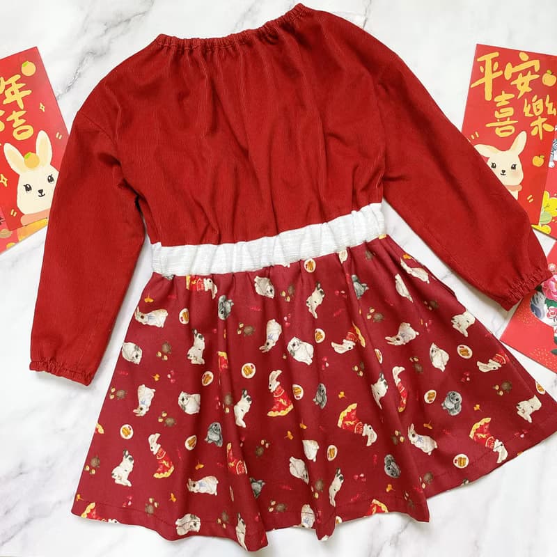 現貨 過年小兔 女童洋裝