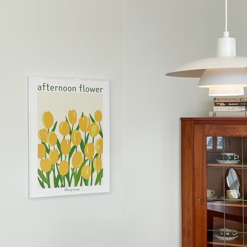 Art print/ Yellow Tulips / Flower Illustration poster A4 A3 A2