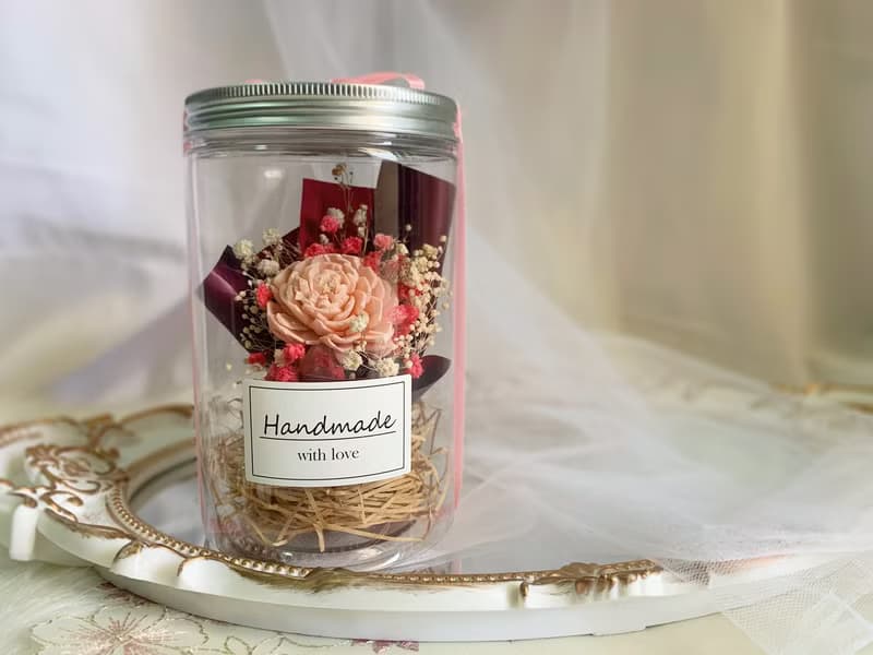 索拉花乾燥療癒系花束花罐