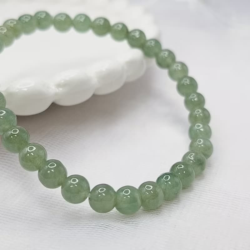 冰潤濃郁 滿色綠 手串 手珠 珠串 | 天然緬甸玉A貨翡翠