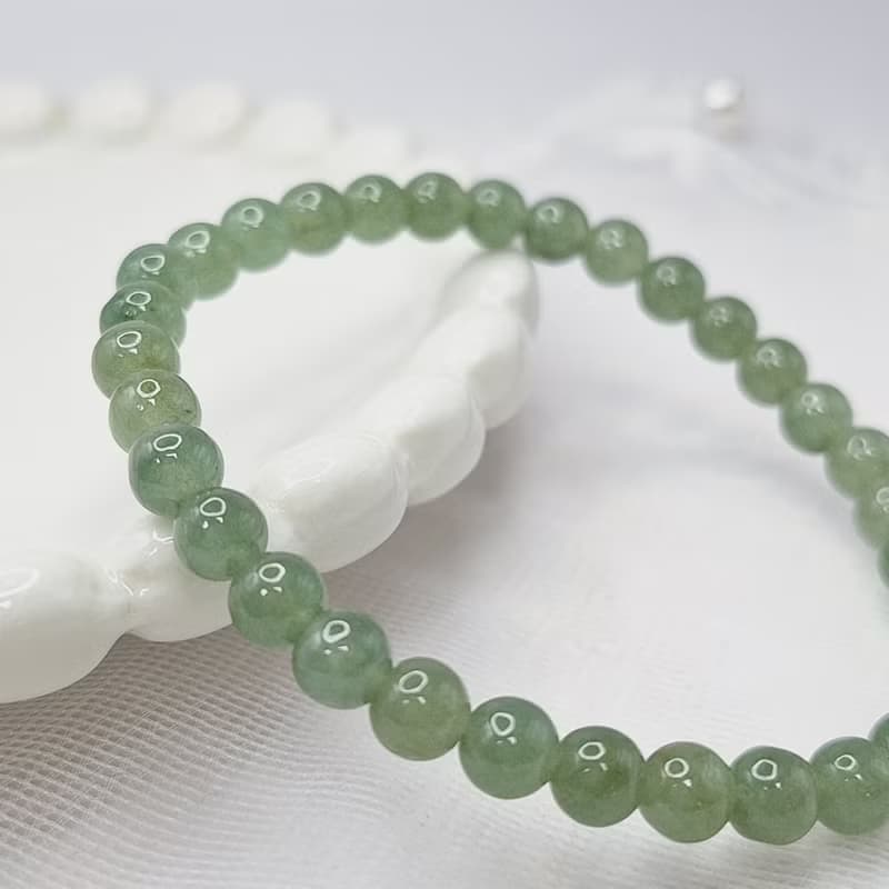 冰潤濃郁 滿色綠 手串 手珠 珠串 | 天然緬甸玉A貨翡翠