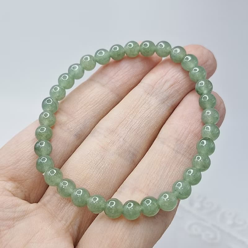 冰潤濃郁 滿色綠 手串 手珠 珠串 | 天然緬甸玉A貨翡翠