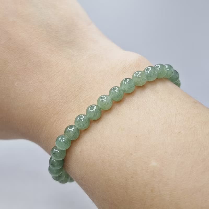 冰潤濃郁 滿色綠 手串 手珠 珠串 | 天然緬甸玉A貨翡翠