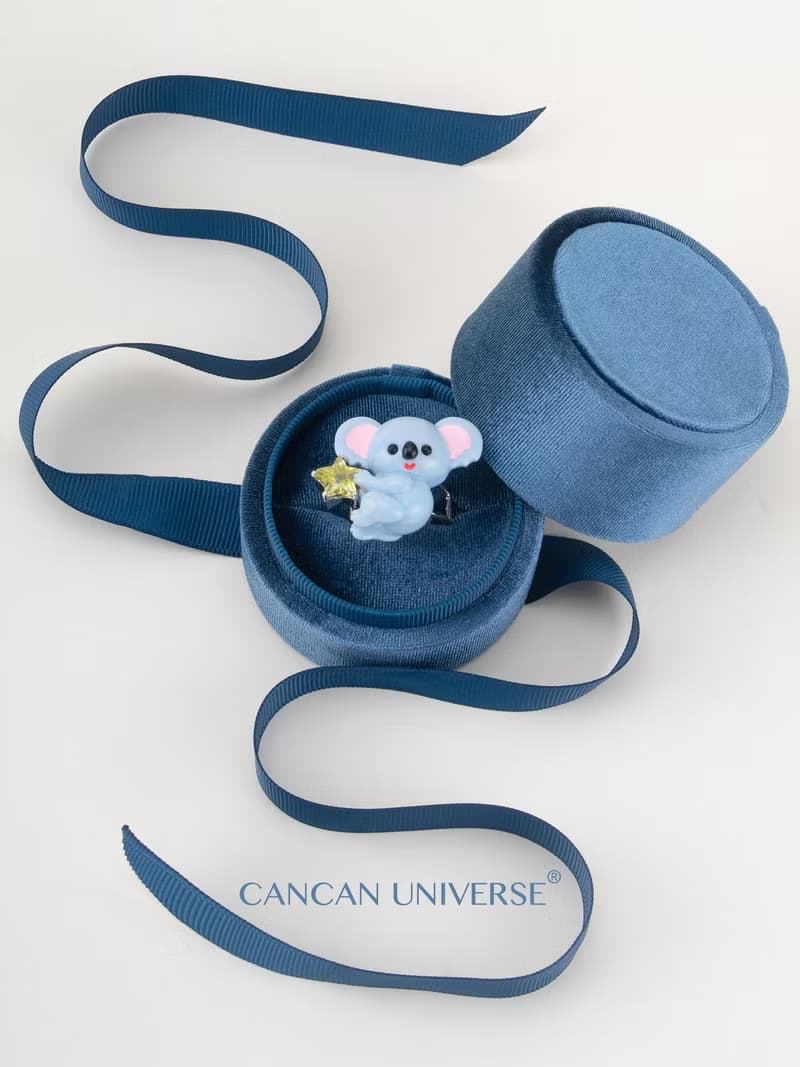 CANCANUNIVERSE考拉玩偶動物戒指原創設計可愛懷舊告白禮物精緻復