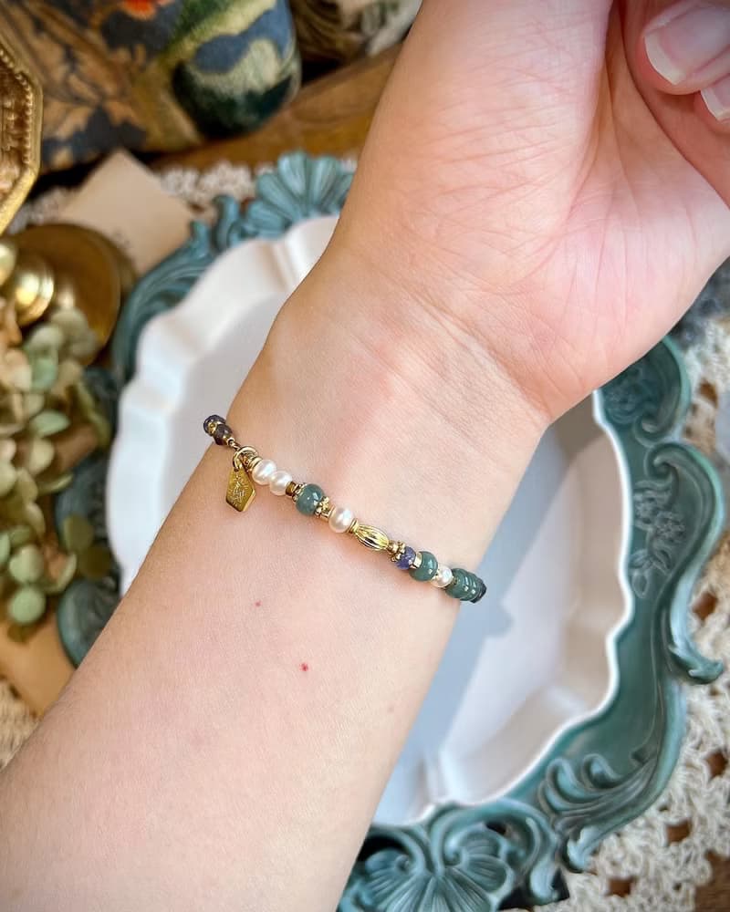 -和平之地-天然水晶手鏈/黃銅手鍊