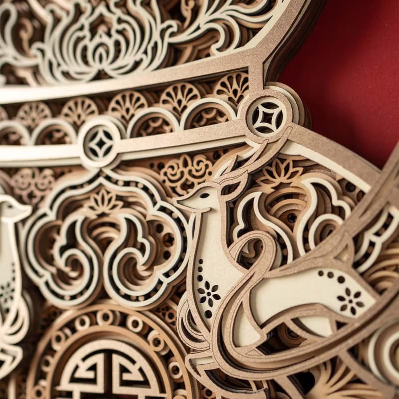 如意結葫蘆|開運招財立體木雕沙發背景牆掛畫新店開幕喬遷禮物