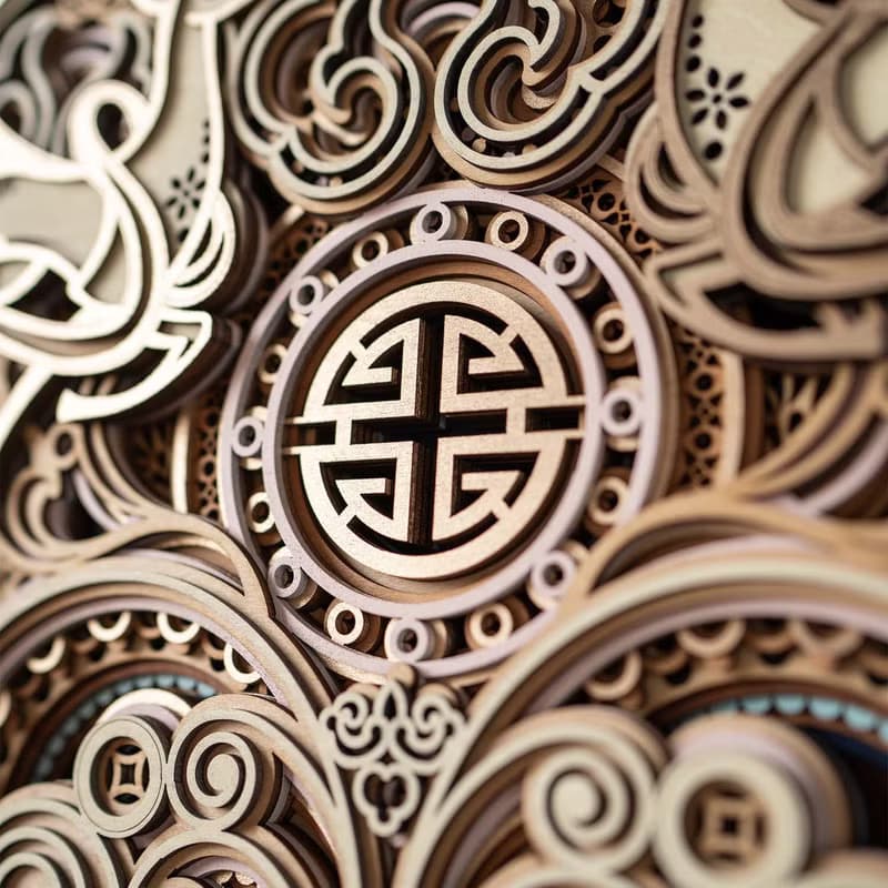 如意結葫蘆|開運招財立體木雕沙發背景牆掛畫新店開幕喬遷禮物