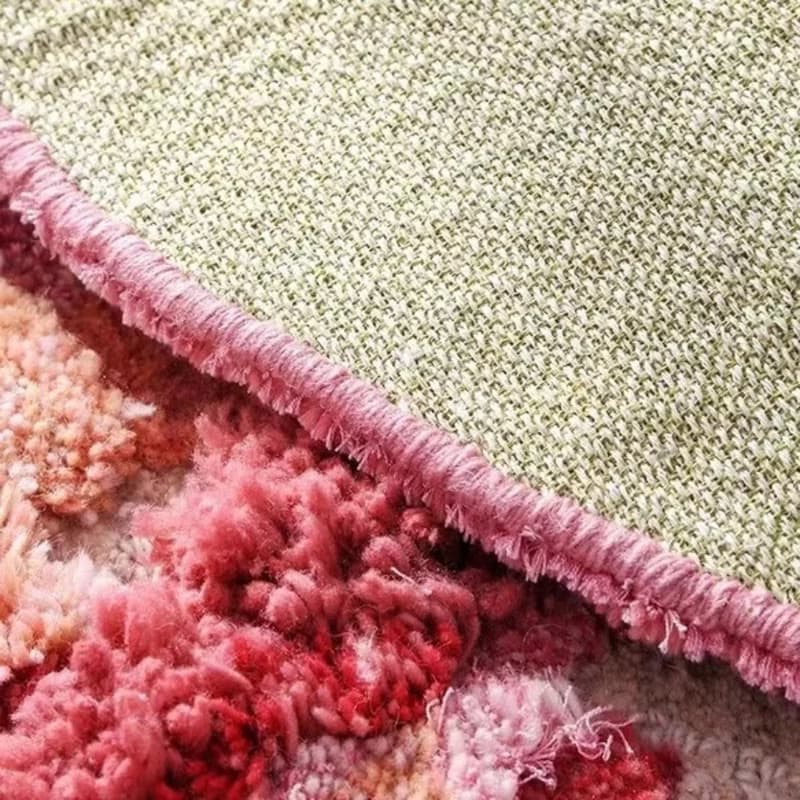 北歐風 手作紐西蘭羊毛地毯 花灌木 客廳臥室床邊墊 家居裝飾地墊