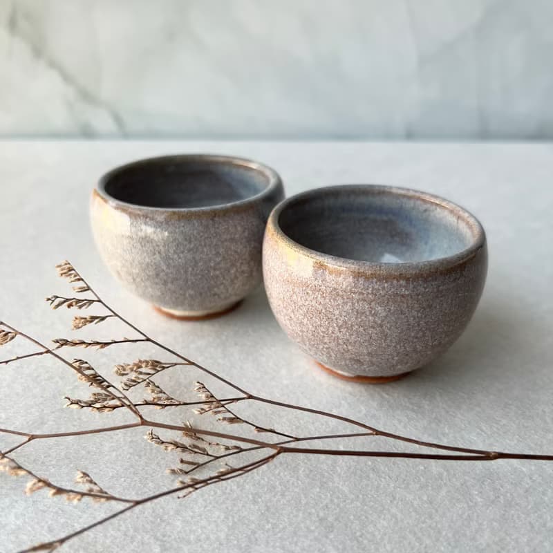 白惑星。手工小茶杯 陶杯 茶杯 お湯吞 茶具 陶藝茶器 教師節禮物