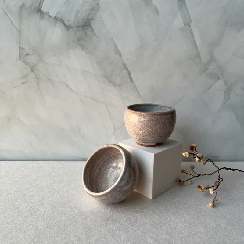 白惑星。手工小茶杯 陶杯 茶杯 お湯吞 茶具 陶藝茶器 教師節禮物