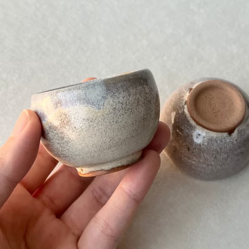 白惑星。手工小茶杯 陶杯 茶杯 お湯吞 茶具 陶藝茶器 教師節禮物