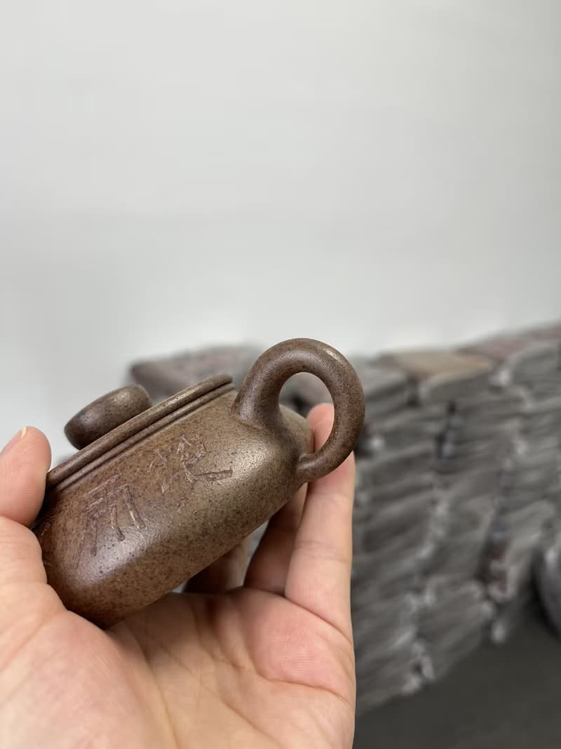 送禮紫砂壺茶壺元境 出水实拍 原矿老紫泥高温烧制 老味十足  气