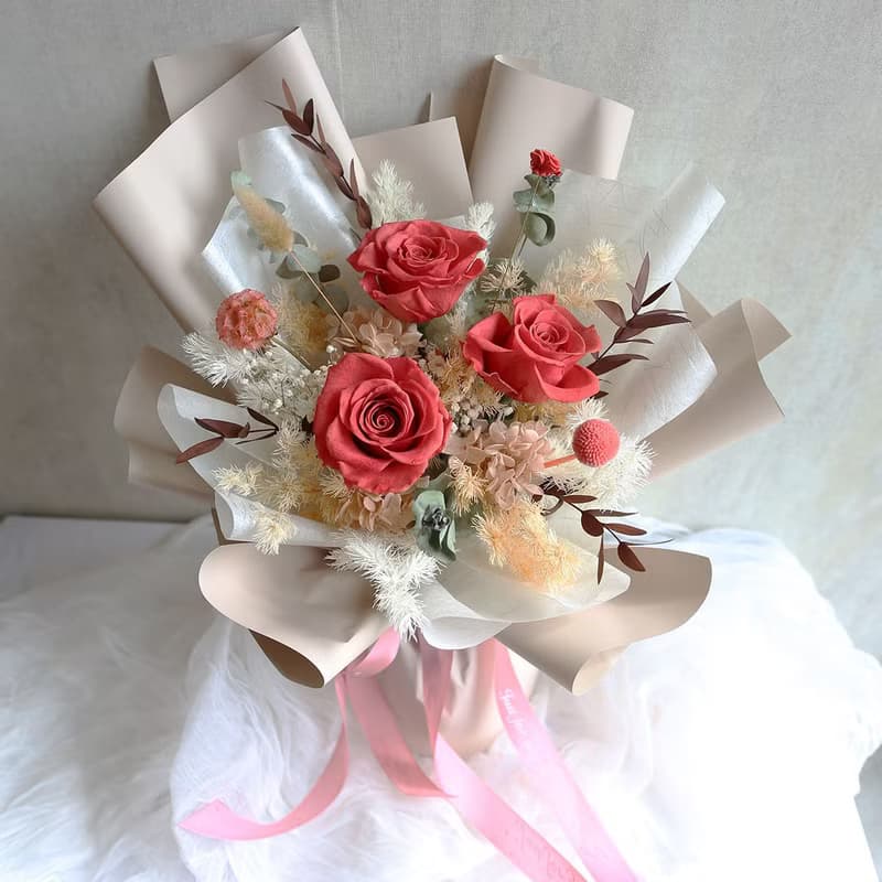 G47花束/永生花.乾燥花/情人節花束/畢業花束/求婚花束/畢業