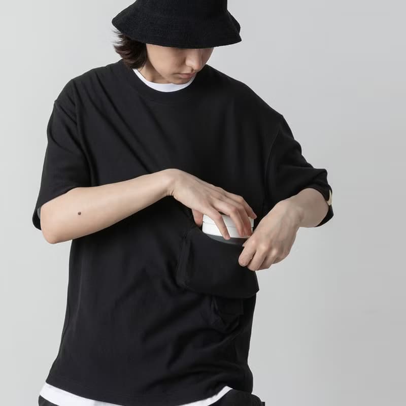 Smock Pocket Tee Black 立體復合口袋廓形寬松T恤黑色