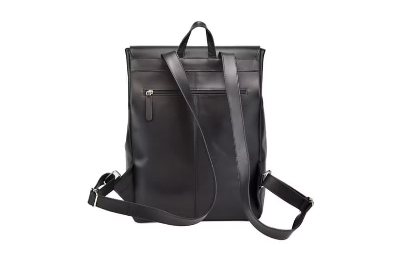 Black Leather Backpack for Men or Women, Genuine Leather, Premium Quality Bag.