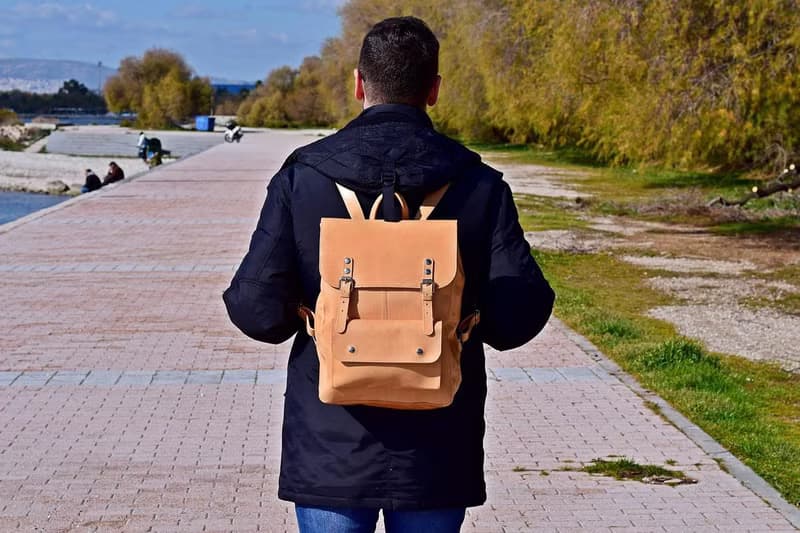 Black Leather Backpack for Men or Women, Genuine Leather, Premium Quality Bag.