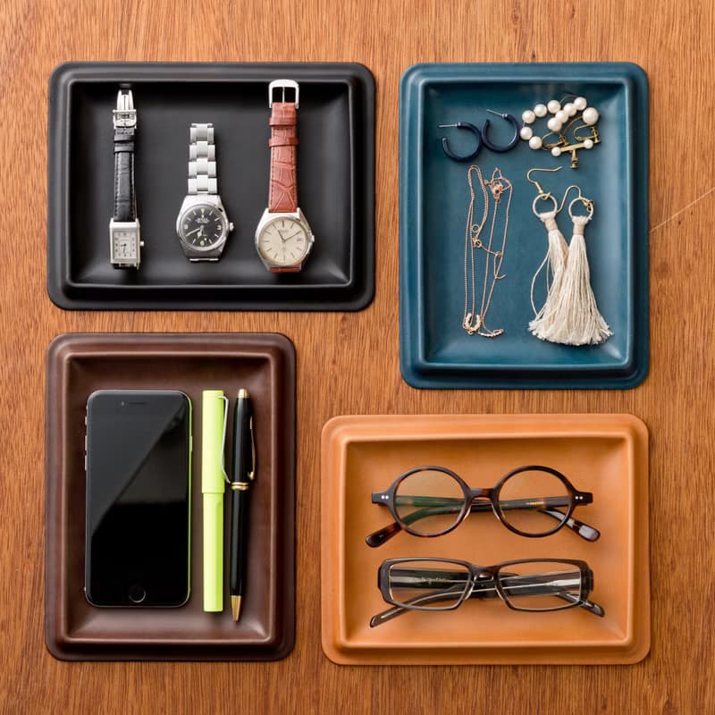 皮革托盤 L ∣ 置物盤 ∣ 配件、手錶、眼鏡、筆 ∣ 禮物 ∣ 收納