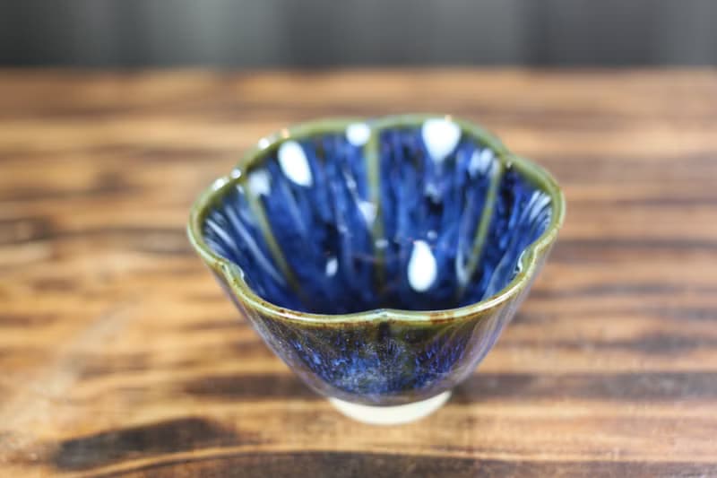 【送禮好物】90ml 湛海 天目釉 花瓣茶杯 鶯歌名家葉敏祥作