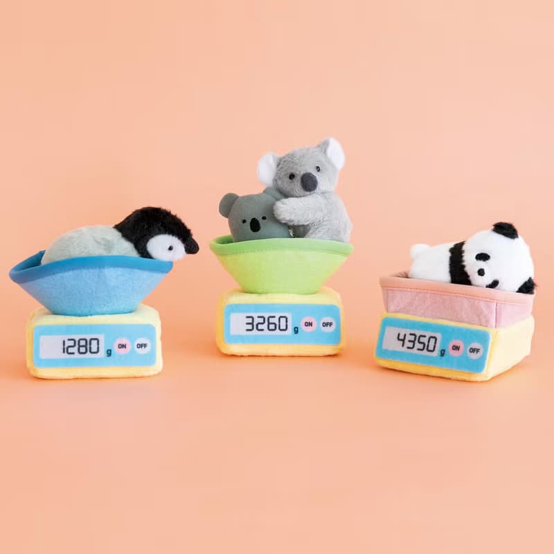【YOU+MORE!】測量體重的動物寶寶鑰匙圈