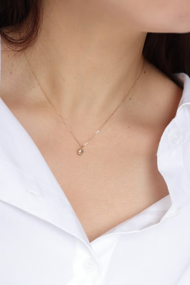 14K Gold Bean Necklace 金豆豆項鍊