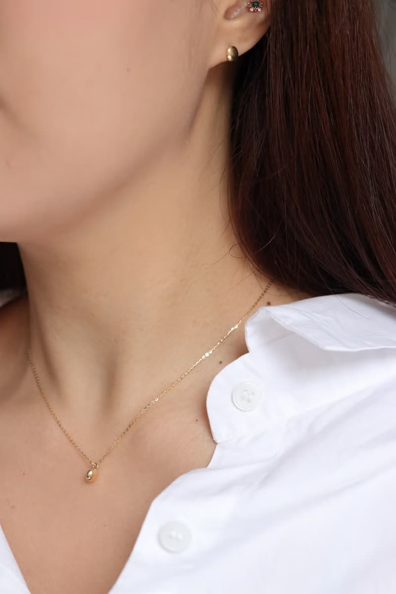 14K Gold Bean Necklace 金豆豆項鍊