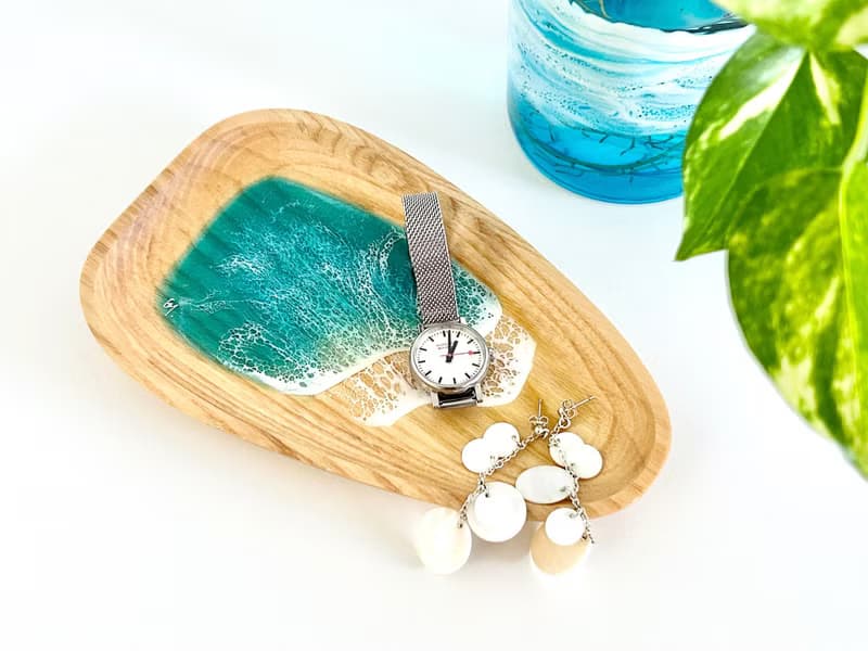 Triangular Wood Accessories Tray, Trinkets Dish, Wedding Gift, Home Gift