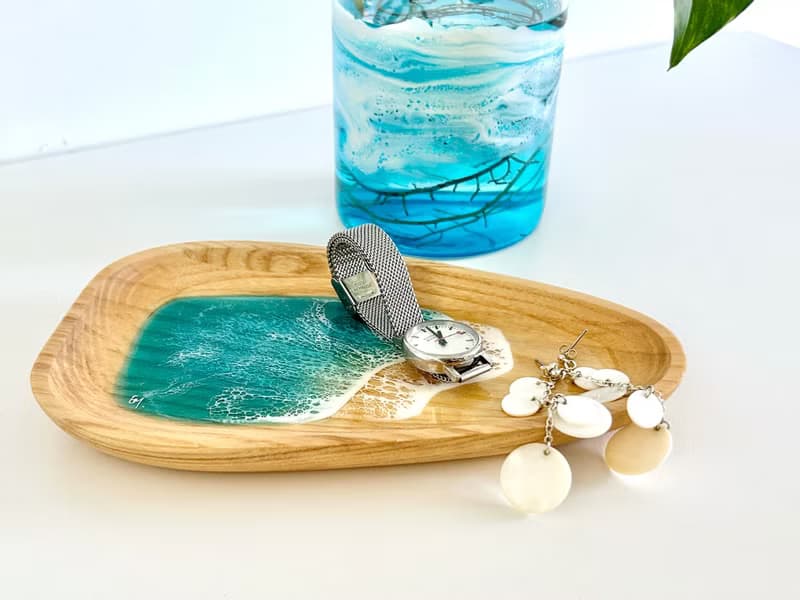 Triangular Wood Accessories Tray, Trinkets Dish, Wedding Gift, Home Gift