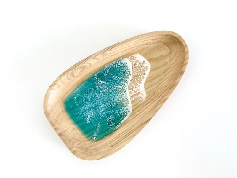 Triangular Wood Accessories Tray, Trinkets Dish, Wedding Gift, Home Gift