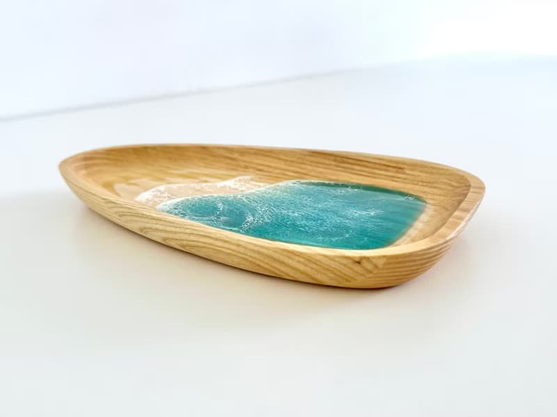 Triangular Wood Accessories Tray, Trinkets Dish, Wedding Gift, Home Gift