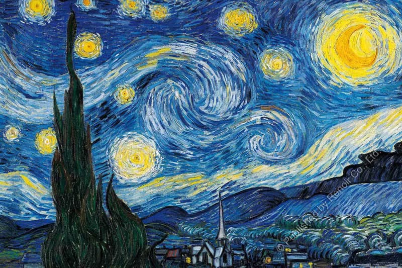 雷諾瓦拼圖文化坊/星夜/1008片拼圖/梵谷/夜光