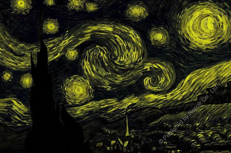 雷諾瓦拼圖文化坊/星夜/1008片拼圖/梵谷/夜光