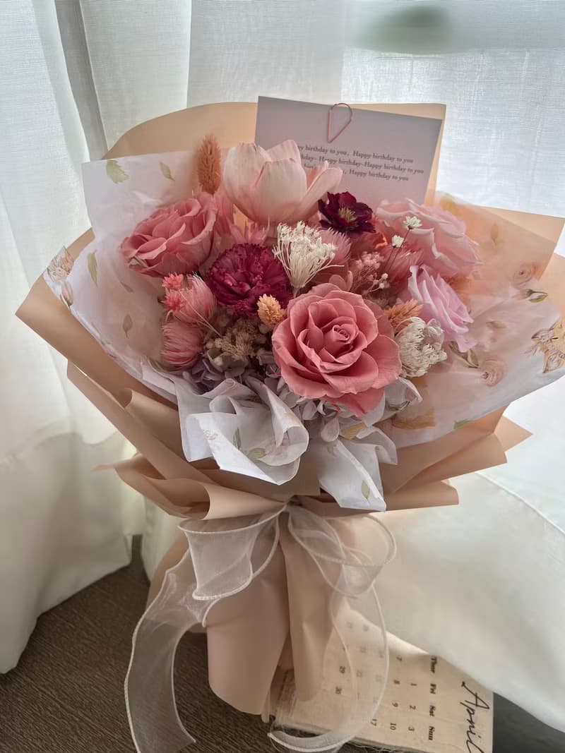 永生花花束 康乃馨花束