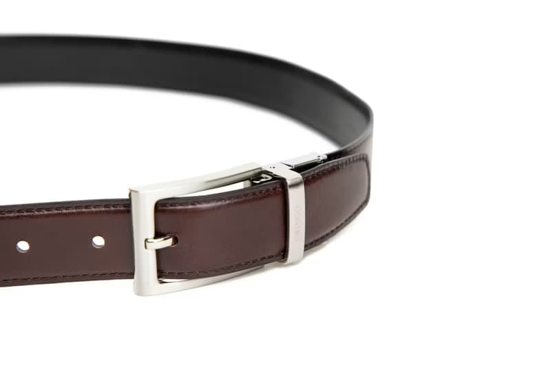 【聖誕節禮物】【送禮推薦】縫線商務雙面翻轉皮帶 黑/深咖啡