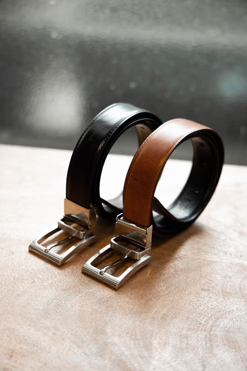 【聖誕節禮物】【送禮推薦】縫線商務雙面翻轉皮帶 黑/深咖啡