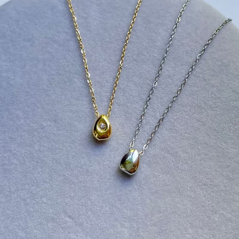 2way 金属アレルギー対応　つけっぱなし OK  雫 ドロップ スネックレス　316L サージカルステンレス　防過敏　项链, 項鏈, 項鍊