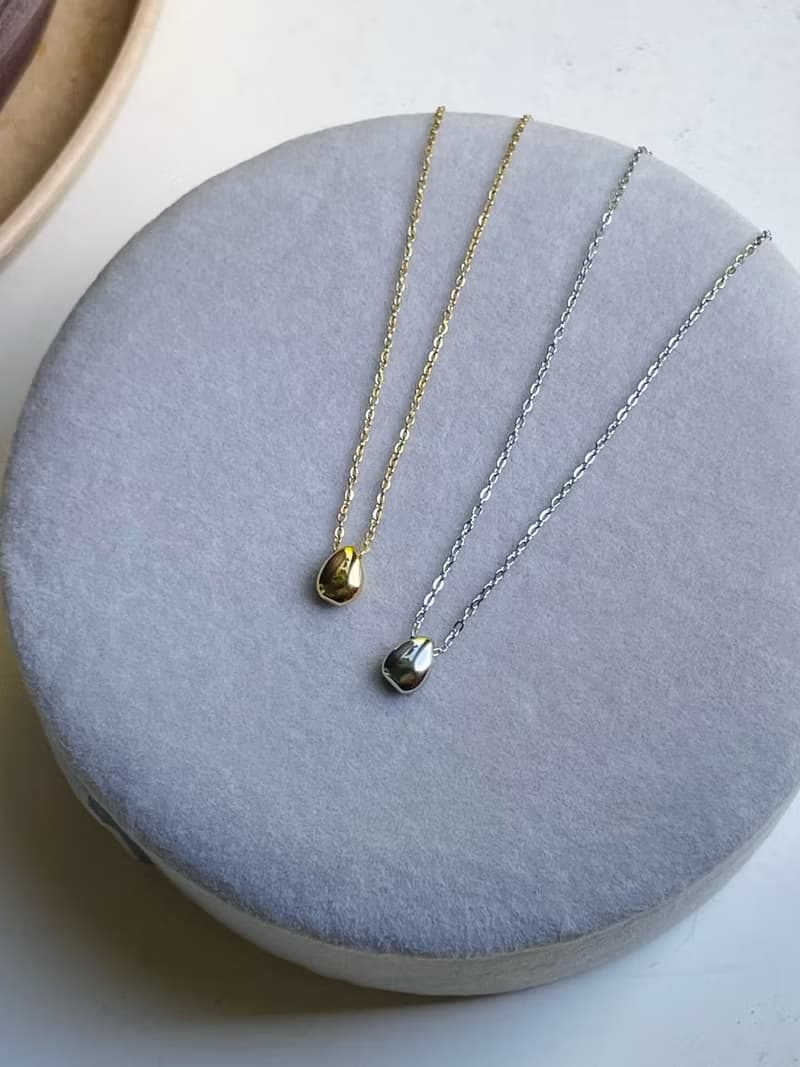 2way 金属アレルギー対応　つけっぱなし OK  雫 ドロップ スネックレス　316L サージカルステンレス　防過敏　项链, 項鏈, 項鍊